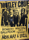 MOTLEY CRUE SIGNED X4 BOWERY BALLROOM NYC 5/6/24 POSTER YELLOW ONLY 20 WERE MADE