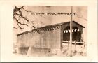 Vintage Postcard RPPC Wooden Covered Bridge Cedarburg Wisconsin Ozaukee