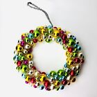 Handcrafted Ornament Bottle Brush Wreath with Vintage and Modern Materials