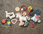 9 Infant Toys Baby Girl Teethers Rattles Lovies Infantino More Excellent Cond!