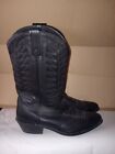 Cowboy Western Boots Men’s Size 12D Black Made In USA  Leather