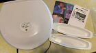 George Forman Grill Large Size White GR30+Manual, Recipes,2 Drip Trays,  Spatula