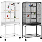53.6''H Large Parrotlet Parakeet Finch Rolling Canary Cage Bird Cage With Stand