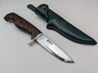 Helle Knives - Speider Knife - Birch Wood Handle - Leather Sheath - Norway Made