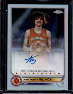 New Listing2022 Topps Chrome McDonald's All American Anthony Black Auto #CA-ABL West