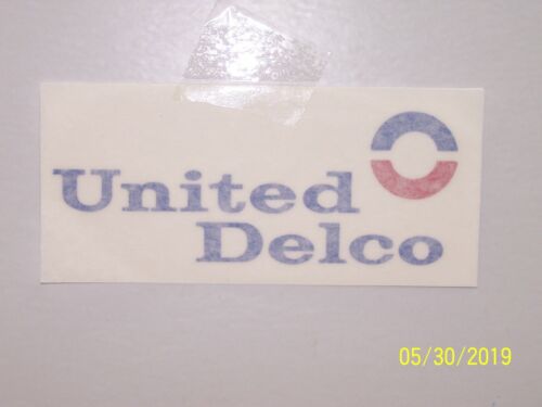 United Delco Vintage toolbox Decal !!!