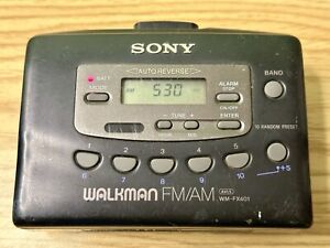 Sony Walkman Working AM/FM Radio & Cassette Player WM-FX401 Black Tested w Batt