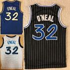 #32 Shaq Shaquille O'Neal Men's Black/White/Blue Stitched Orlando Magic Jersey