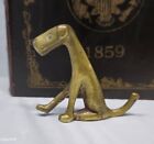 Vintage Airedale Terrier Dog Figurine Solid Brass 3 Inch / Brass Dog