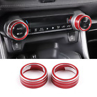 For 2019-2024 Toyota RAV4 Air Condition Knob Button Ring Cover Decor Pair (For: Toyota RAV4)