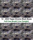 New ListingTexas Rangers Break #726 x12 2024 TOPPS CHROME BLACK Hobby Box FULL CASE