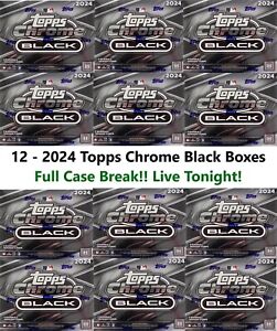 New ListingPittsburgh Pirates Break #640 x12 2024 TOPPS CHROME BLACK Hobby Box FULL CASE