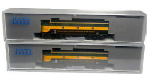 KATO N F3A Early 2 Locomotive Set Chicago & North Western Road #106-0204 Tested