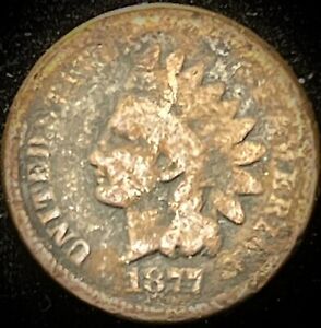 1877 Indian Cent 1C Coin - Rare Key Date Penny!