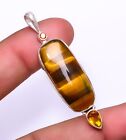 Natural Yellow Tiger Eye - South Africa Pendant 925 Sterling Silver 2.15