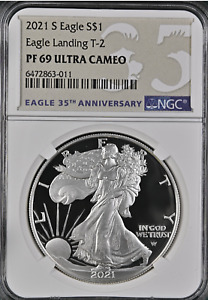 2021-S $1 Silver Eagle NGC PF 69 ULTRA CAMEO