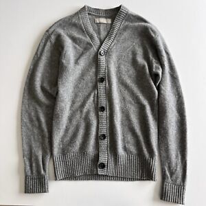 Everlane Size XS Button Front Knit Cardigan Sweater 100% Wool Gray