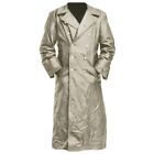 Men's Military Uniform German Classic WW2 Officer Black Real Leather Trench Coat