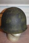 Original Vietnam War Era U.S. Army Camo Painted M1 Helmet w/Battle Damage
