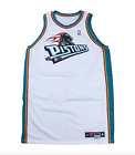 New Vtg Nike NBA Authentics Detroit Pistons Blank Gamer Jersey White Teal 00/01