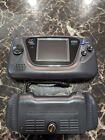 SEGA Game Gear CLEAN w/ New Caps & Glass + Rechargeable Battery LOOK!
