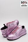 RRP€355 OFFICINE CREATIVE Leather Sneakers US7 UK4 EU37 Pink Metallic Effect
