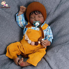 17 Inch Lifelike Reborn Baby Dolls Black Soft Full Body Realistic Newborn Baby