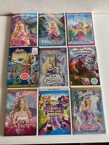 Lot 9 Barbie DVDs Girls Kids Children Fairytopia Nutcracker Dancing Princesses