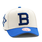 Mitchell & Ness Brooklyn Dodgers Precurved Vintage Snapback Hat Cap - Off White