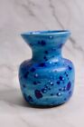 Beautiful Blue Speckled Pottery Handmade Vase - Approximately 4.5