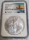 2022 T2 ASE American Silver Eagle Coin MS70 NGC State Series New Jersey SA48