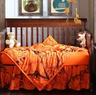 Realtree Blaze Orange Camo Baby Toddler Crib Set, Bedding Sheet Skirt Blanket