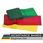 Theraband Set Yellow, Red, Green Resistance Band - 3FT each Physical Therapy