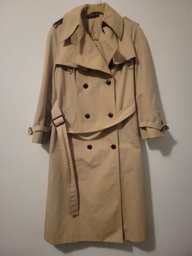 Vintage Etienne Aigner Womens 12 Belted Tan Trench Coat