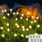 8 LED Solar Firefly Lights 8 Pack Swaying Outdoor Garden Pathway Landscape Decor