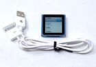Apple iPod Nano 6th Gen MC689LL 8GB Music Player (Blue) w/ USB *Tested & VGC*