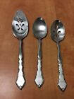 Oneida Community SATINIQUE Stainless Pie Server & Slotted Serving Spoon set of 3