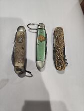 Vintage Pocket Knife  Girl Scout Boy Scout Kutmaster Knife Lot Of 3