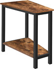 New ListingWedge End Table, Recliner Wedge Side Table with Storage, Industrial Triangle Acc