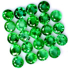 4 MM Natural Colombian Green Emerald Round Loose Certified Gemstones Lot 12 PCS