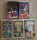 LOT of 5 Classic Disney Movie Videos VHS Clamshell Cases (3 Unopened)