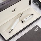 New montblanc meisterstack mb163 silvery white Rollerball pen With Box