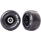 Traxxas 9476 M/T Rear Tires w/Glossy Black Wheels / Foam Insert (2) : Drag Slash