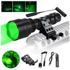 1000yards Green LED Flashlight Torch Hunting Light Gun Scope Mount Hog