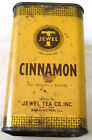 Old Vintage JEWEL TEA Cinnamon 5oz SPICE TIN w/Recipe on the Side