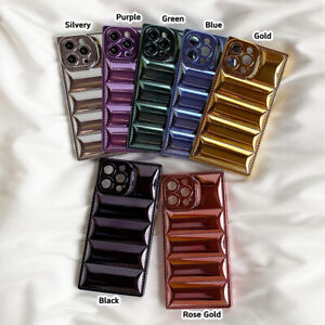 For iPhone 15 Pro Max 14 13 12 11 XR 7 Fashion Solid Color Plating Case Cover