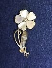 Vintage Flower Brooch With MOTHER OF PEARL