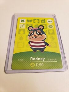 Rodney # 146 Animal Crossing Amiibo Card Horizons Series 2 MINT NEVER SCANNED!