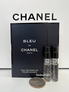 2 x Chanel Bleu de Chanel EDP Eau de Parfum Sample Spray 1.5ml / 0.05oz each