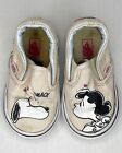 Vans Slip-On Peanuts Valentine’s Kiss Limited Edition Toddler Shoes Sz 4 Rare!